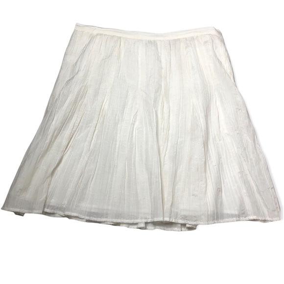 J. Jill Dresses & Skirts - J. Jill Womens White Lined Pleated Skirt Size 14